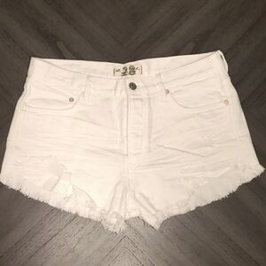 We the Free White Jean shorts